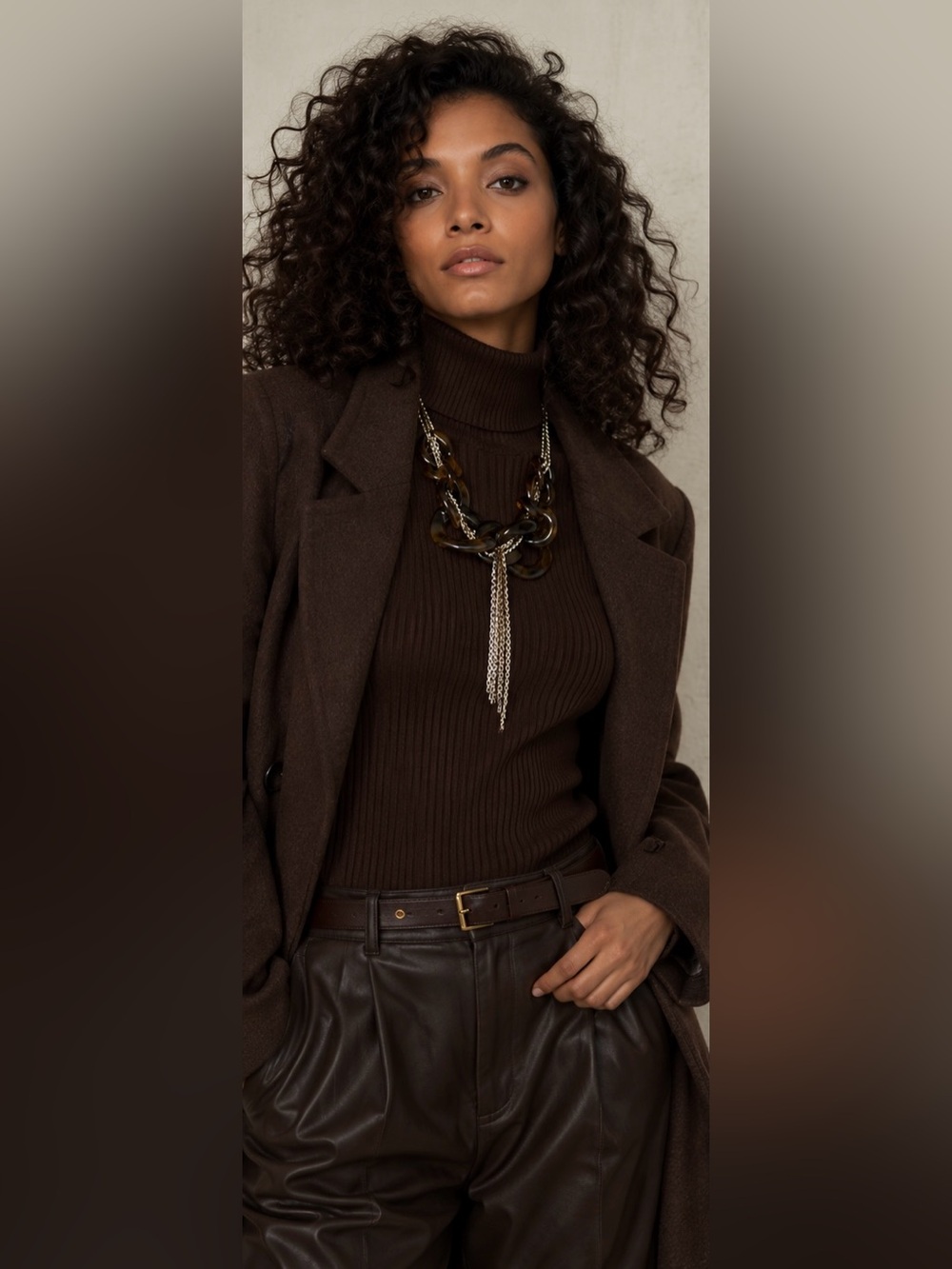 Adia Kibur Resin Link and Chain Statement Necklace